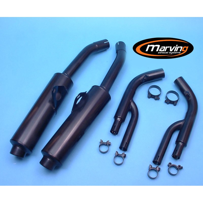 Silencieux Rond GSX-R 750 1988 Ronds Ø100 Noirs Homologués - Vendus