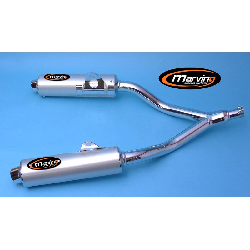 Silencieux Rond TDM 850 Ø100 Chromé Revêtement Alu Homologués - Ve