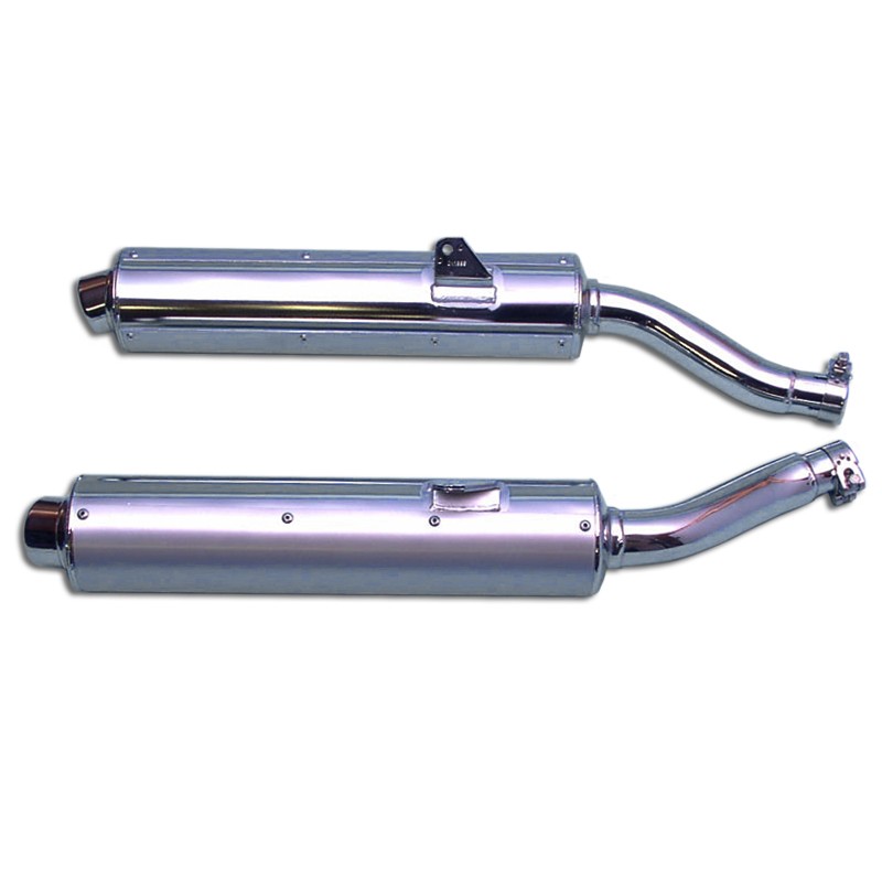 Silencieux Rond TRX 850 1996 Ø100 Chromé Revêtement Alu Homologués