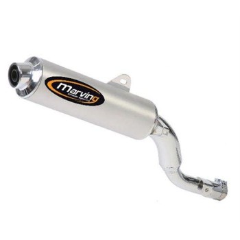 Silencieux Rond TDM 900 Ø104 Chromé Revêtement Alu Homologués - Ve